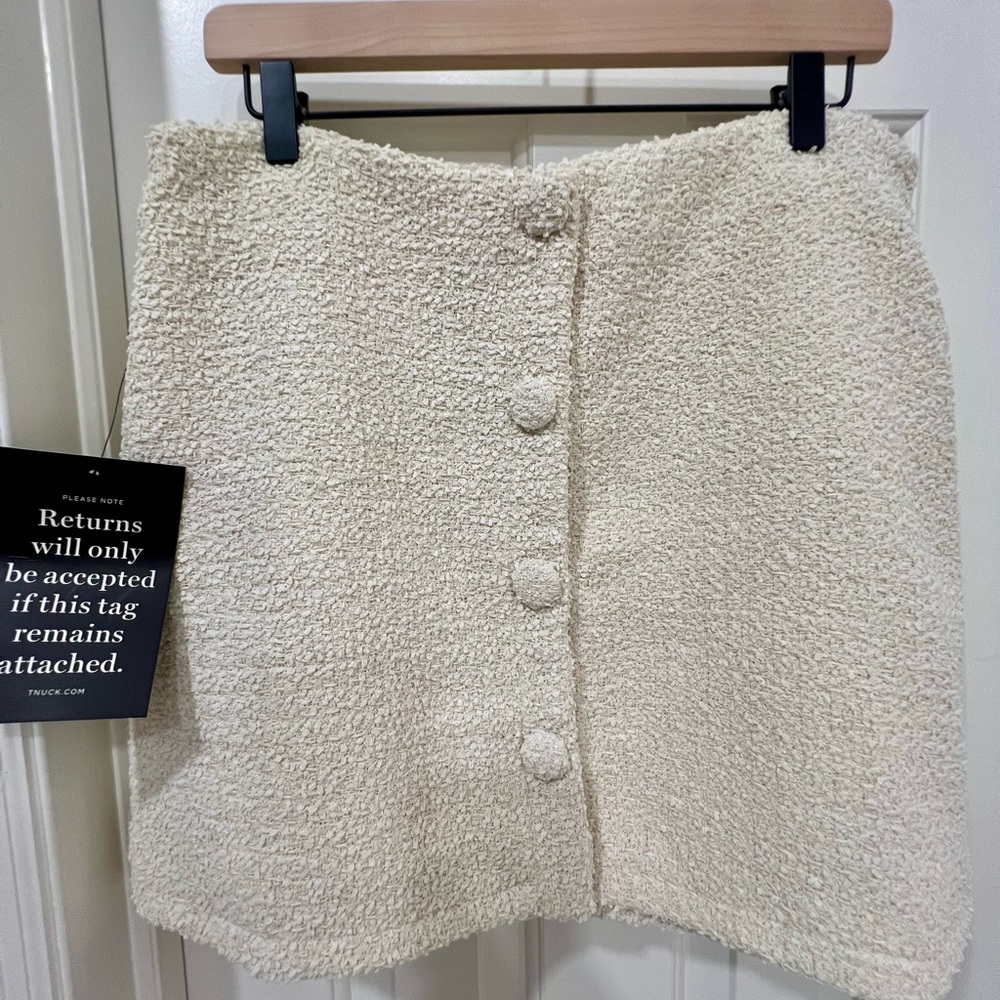 Tuckernuck Cream Tweed Scarlett Skirt, nwt